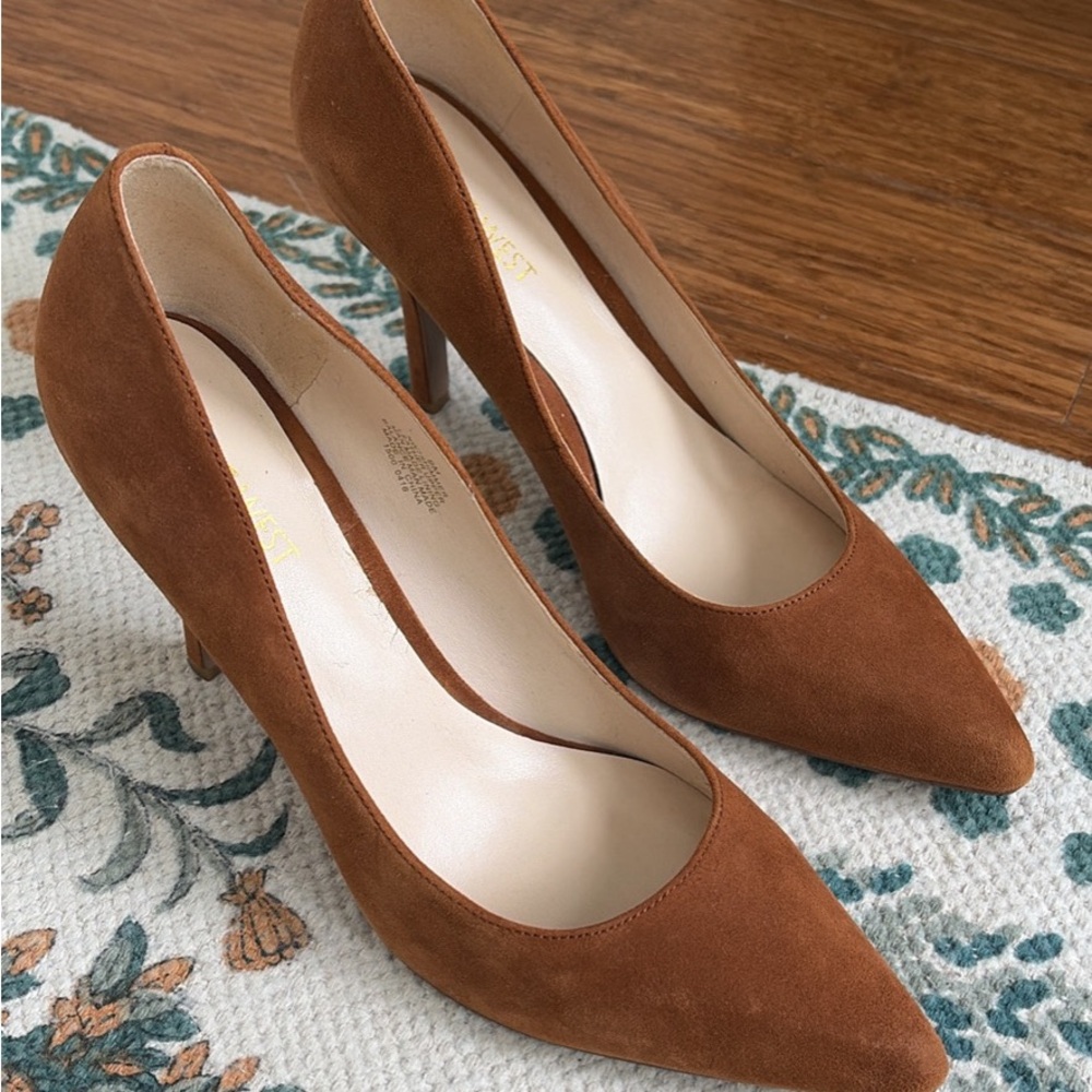 Nine West Brown Suede Heels